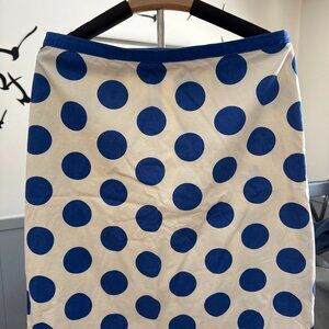 Boden Polka Dot Cotton A-Line Skirt